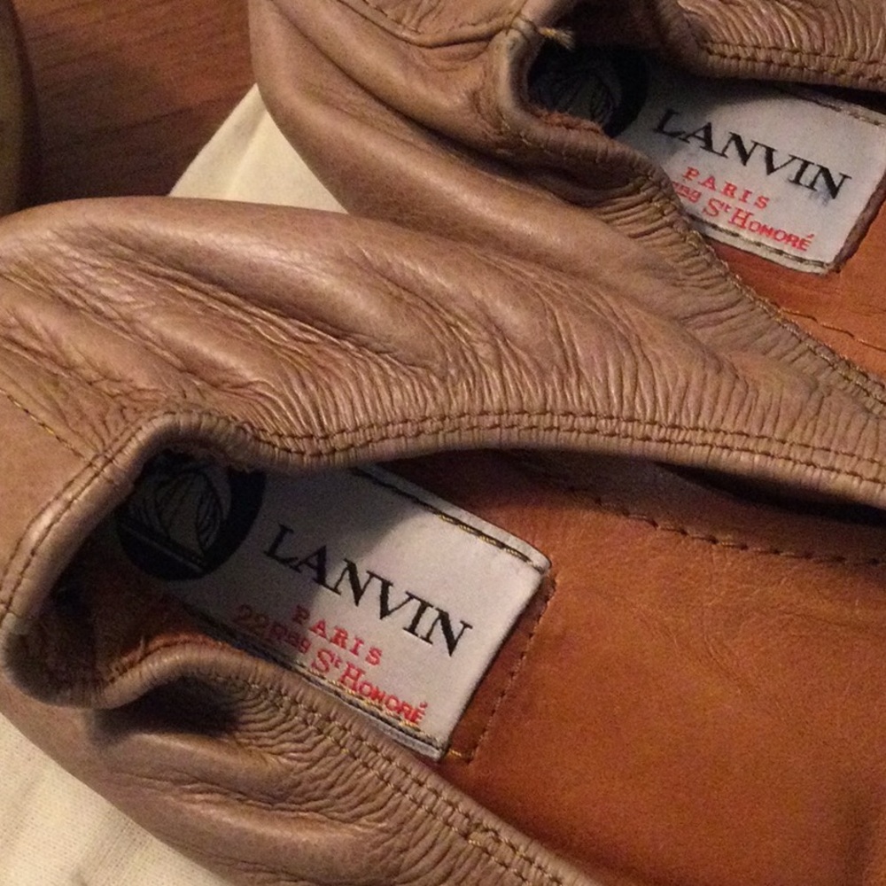 Lanvin Women's Tan Ballet Flats - Picture 6 of 8
